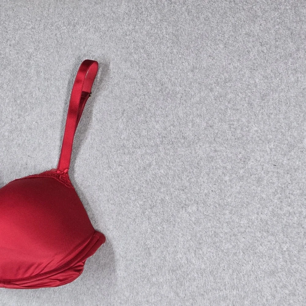 Victoria's Secret Women Bra 34DDD Red Dream Angels Padded Underwired Lace